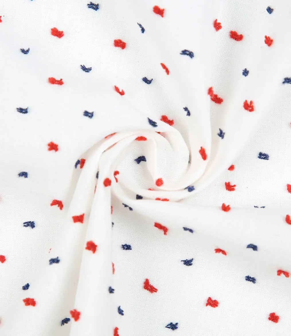 PATRIOTIC SWISS DOT DIAPER SET