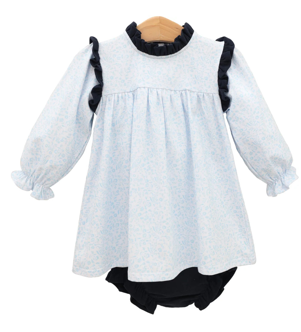 Blue Blooms Diaper Set