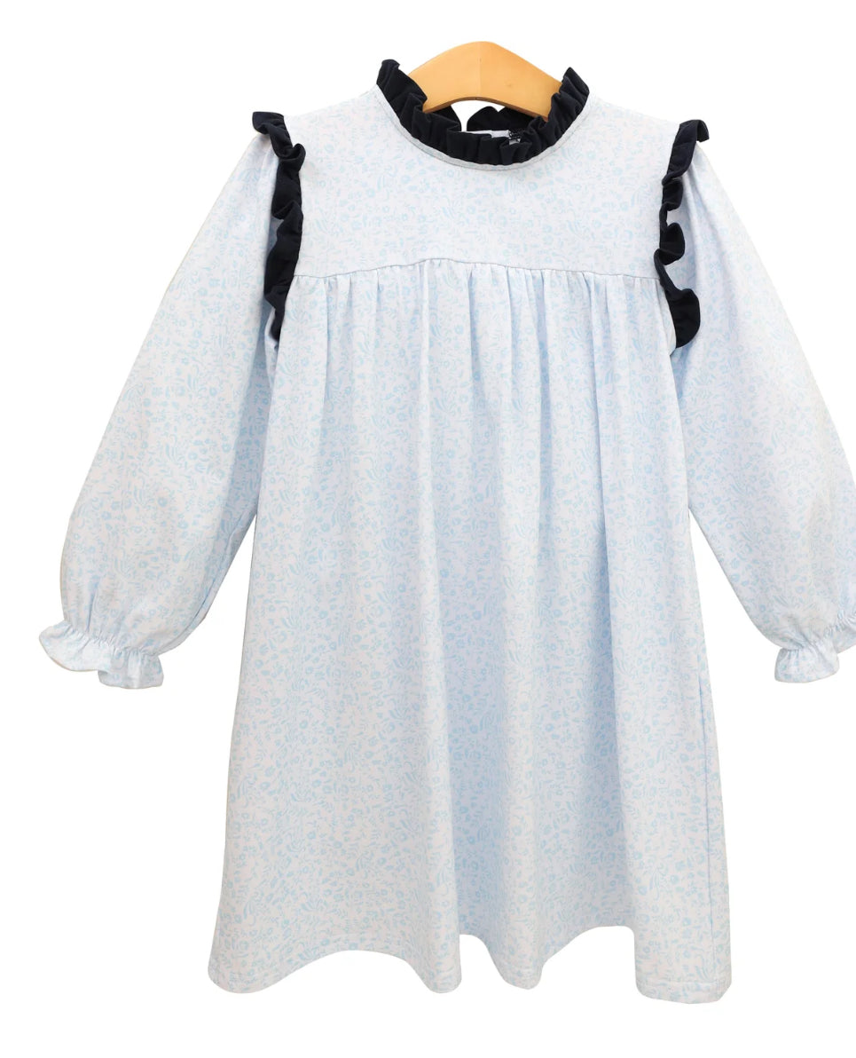 Blue Blooms Hallie Dress