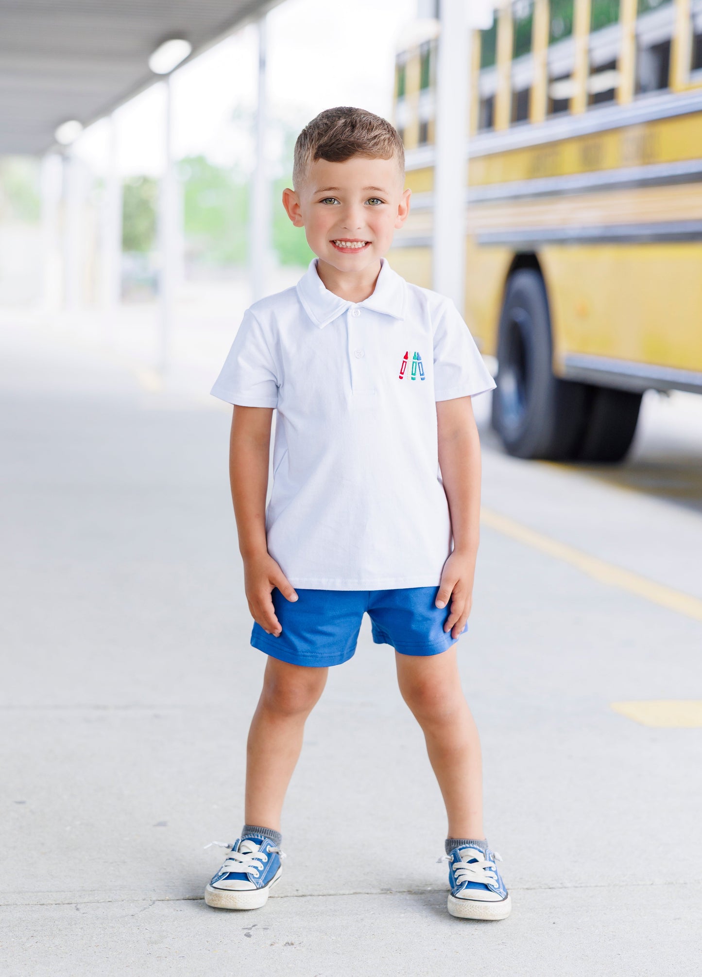 Color Me Cute Polo Shorts Set