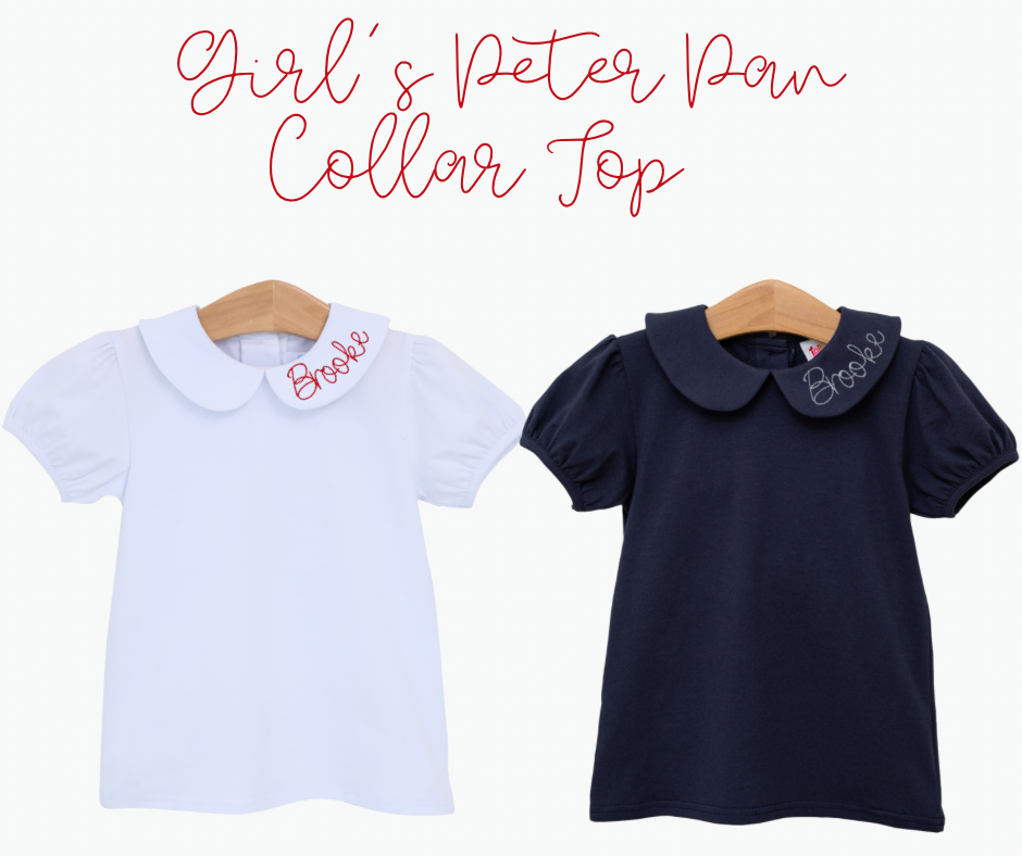 Girl Peter Pan Collar Top