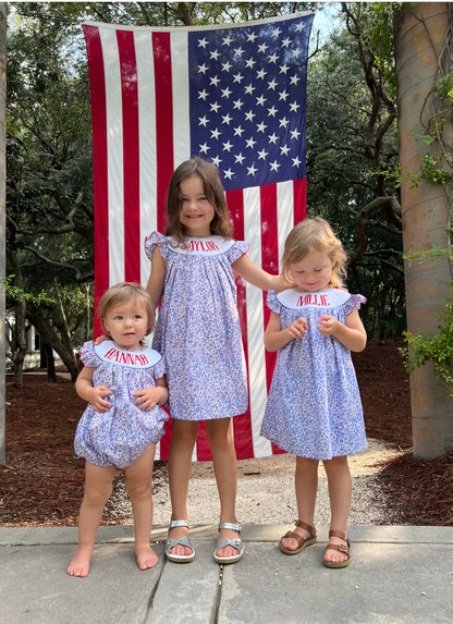 PATRIOTIC FLORAL DRESS