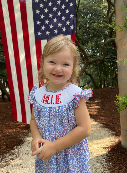 PATRIOTIC FLORAL DRESS