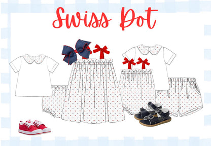 PATRIOTIC SWISS DOT BUBBLE