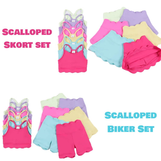 Scalloped Skort Sets
