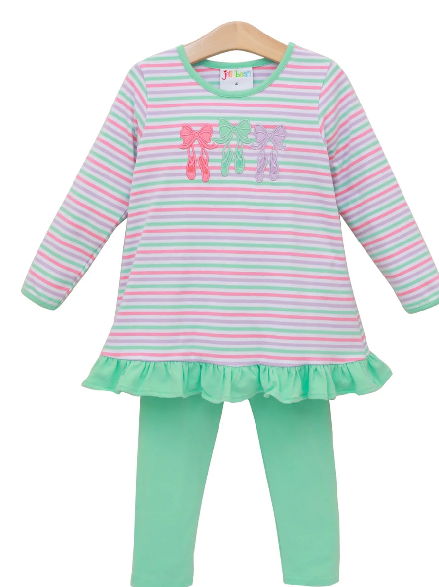 Bows and Ballet Ruffle Pants Set