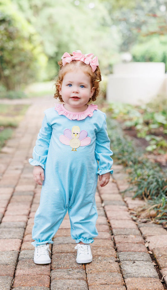 Pastel Turkey Ruffle Romper