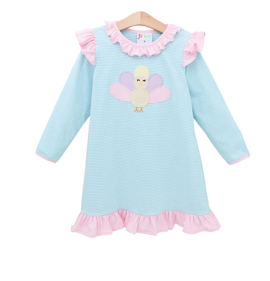 Pastel Turkey ruffle Dress