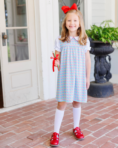 Primary Plaid Jumper Set