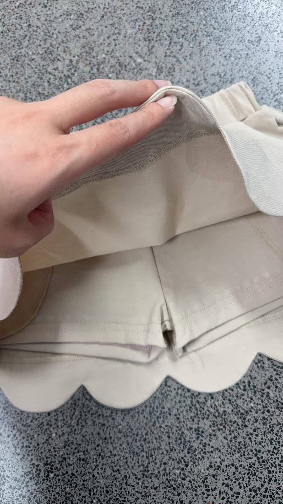 Girls Scalloped Uniform Skort