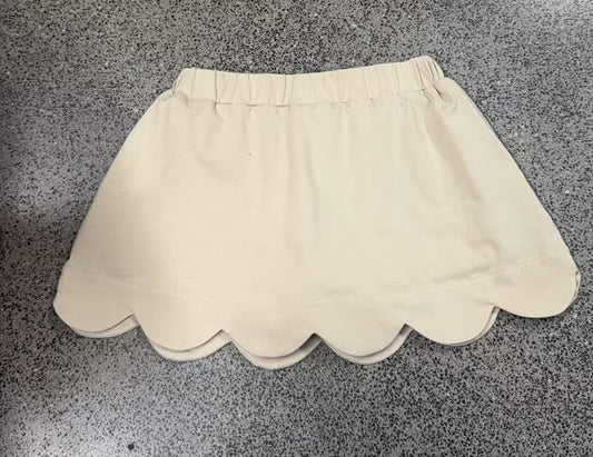 Girls Scalloped Uniform Skort