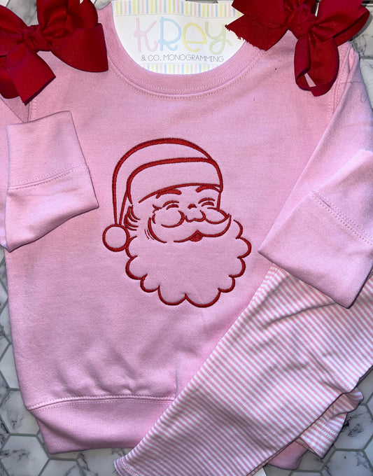 Girls Vintage Santa Sweatshirt