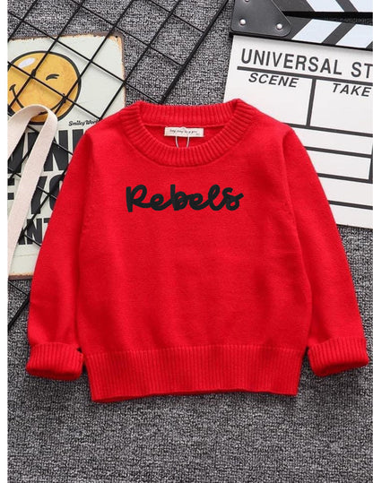 Knit embroidered sweaters