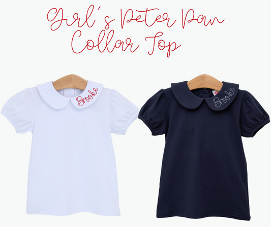 Girl Peter Pan Collar Top